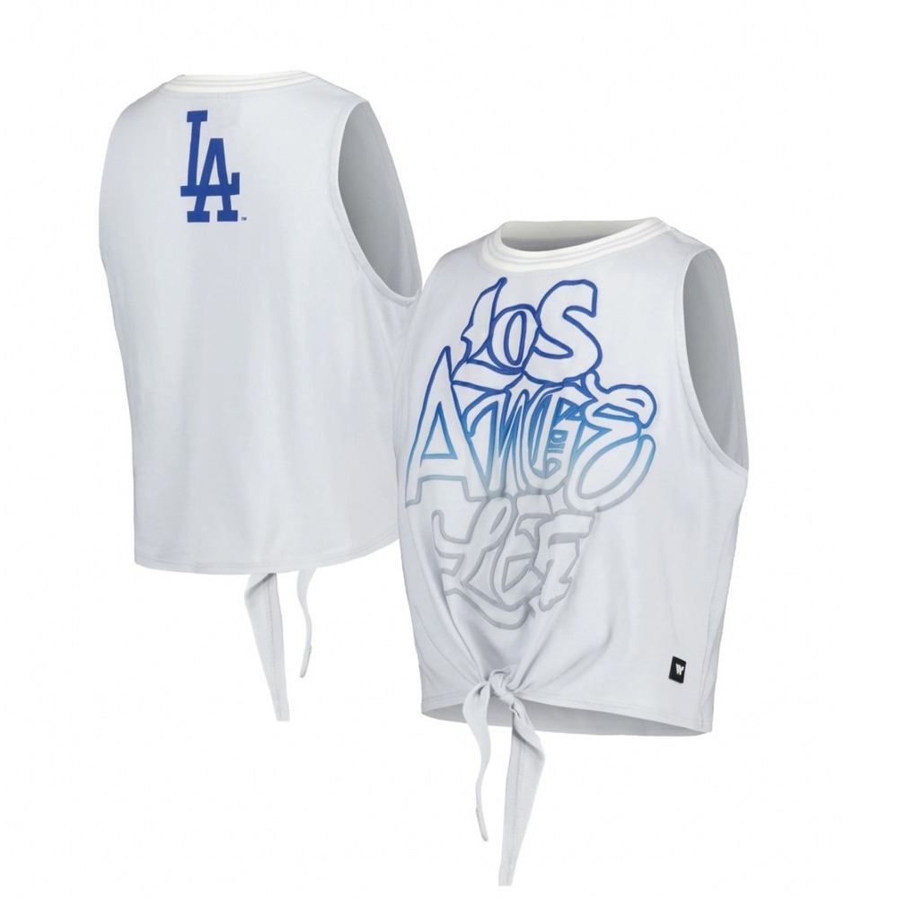 The Wild‎ Collective Los Angeles Dodgers Womens Twist Tie Front Tank Top 2XL